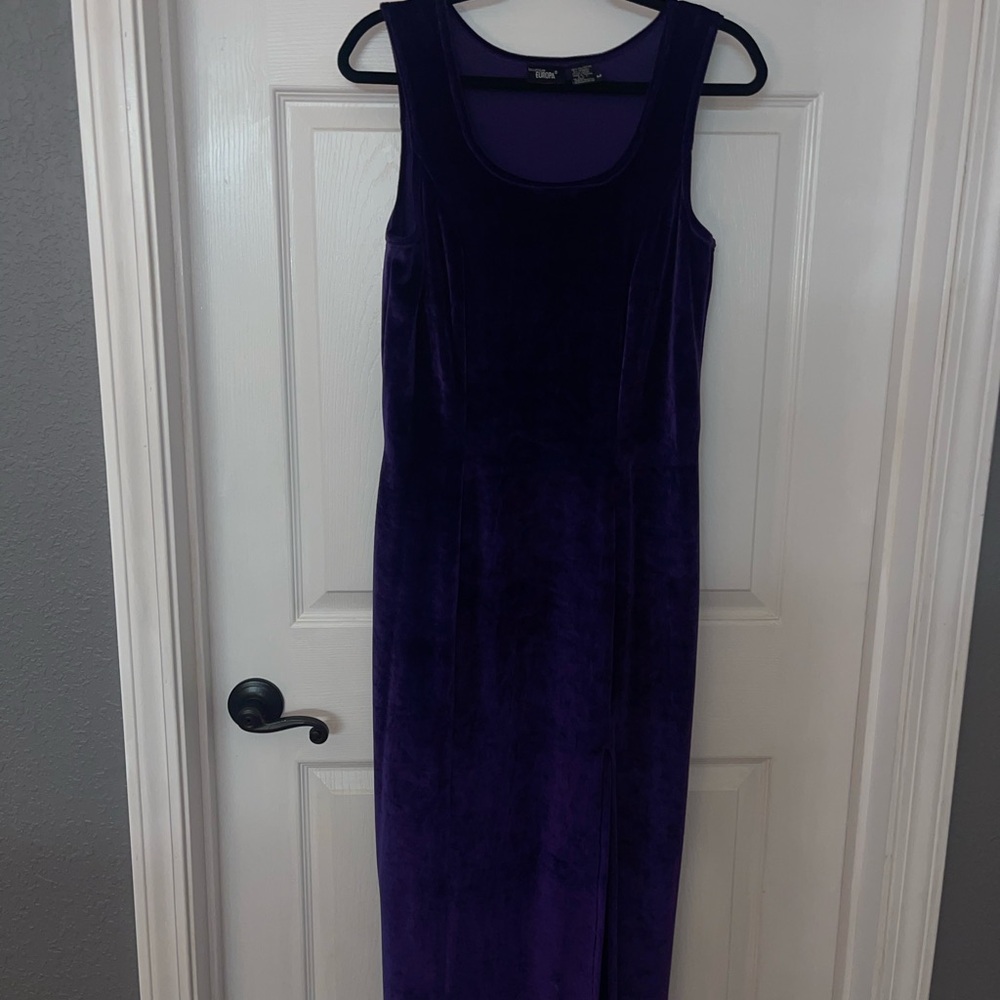 Elegant Purple Velvet Dress